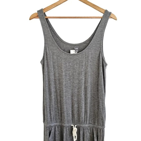 Aerie sleeveless scoop neck drawstring waist lounge jumpsuit grey small NWT - Picture 5 of 12